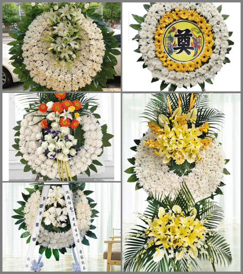 湖北孝感市大悟县芳畈镇新建村花圈速递